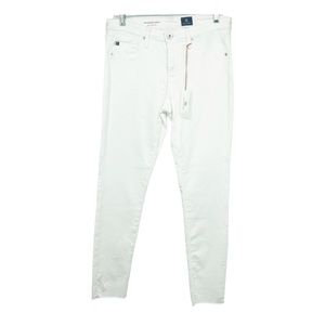 New AG Adriano Goldschmied The Legging Ankle Jeans White Mid Rise Womens 28